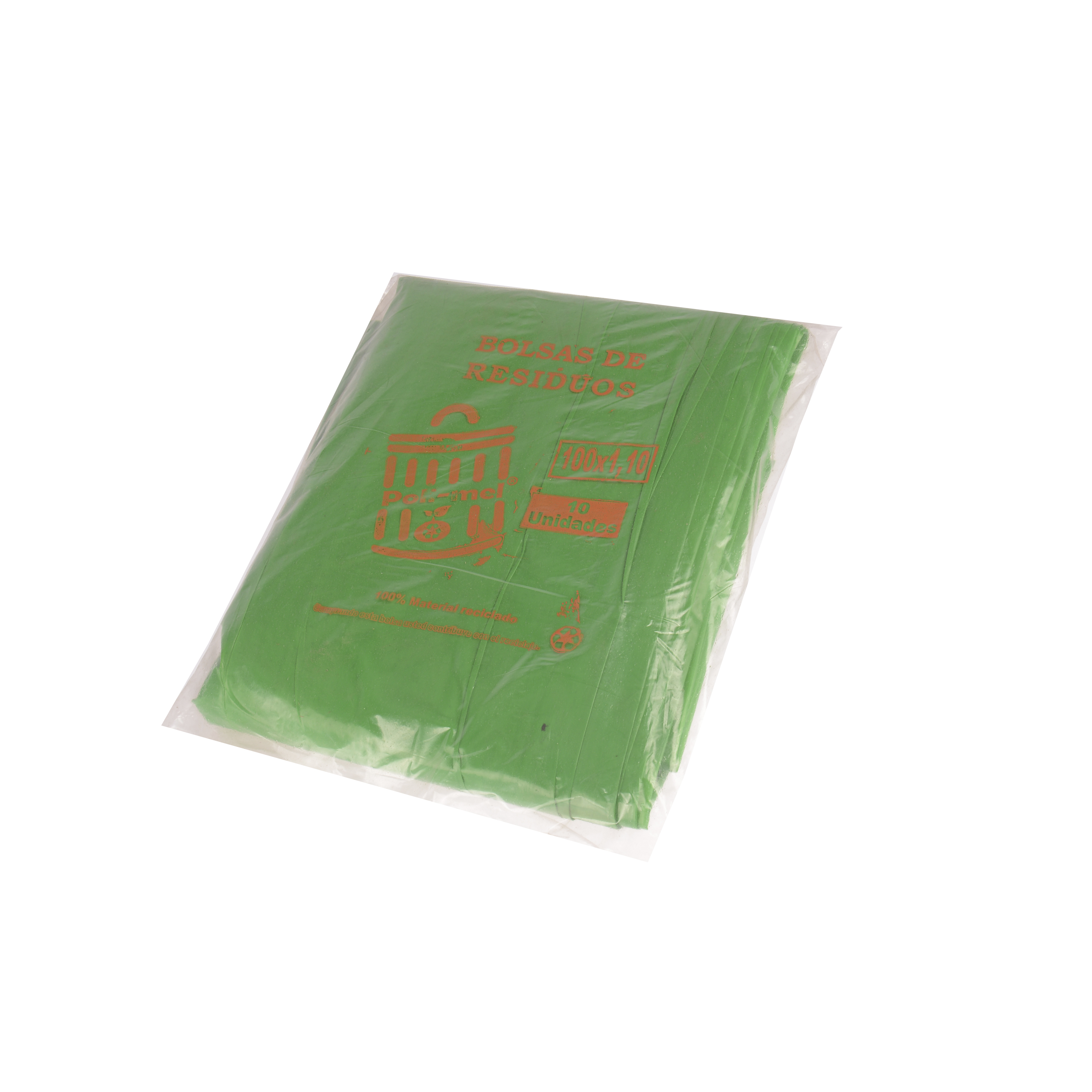 BOLSAS RESIDUO VERDE MELLI (PAQ*10U).100*110 (40MIC) *UNID
