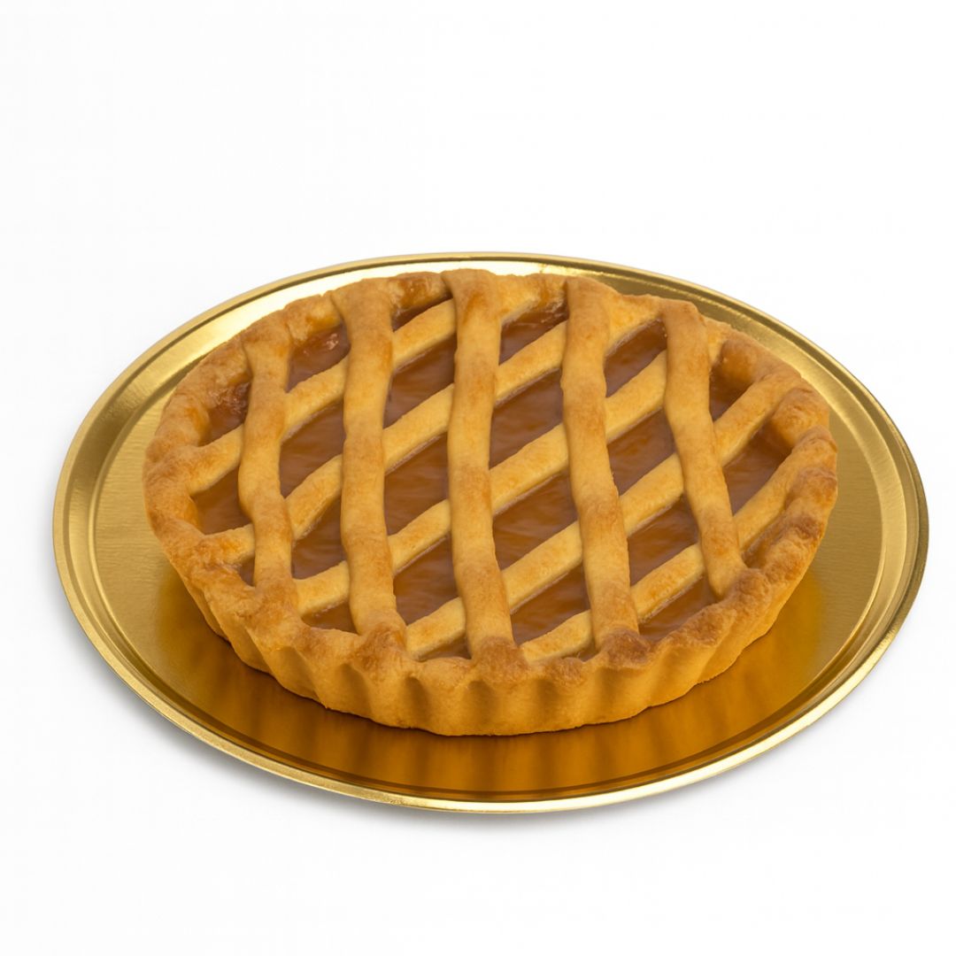 PLATO DORADO CARTON REDONDO 36CM *10UNID