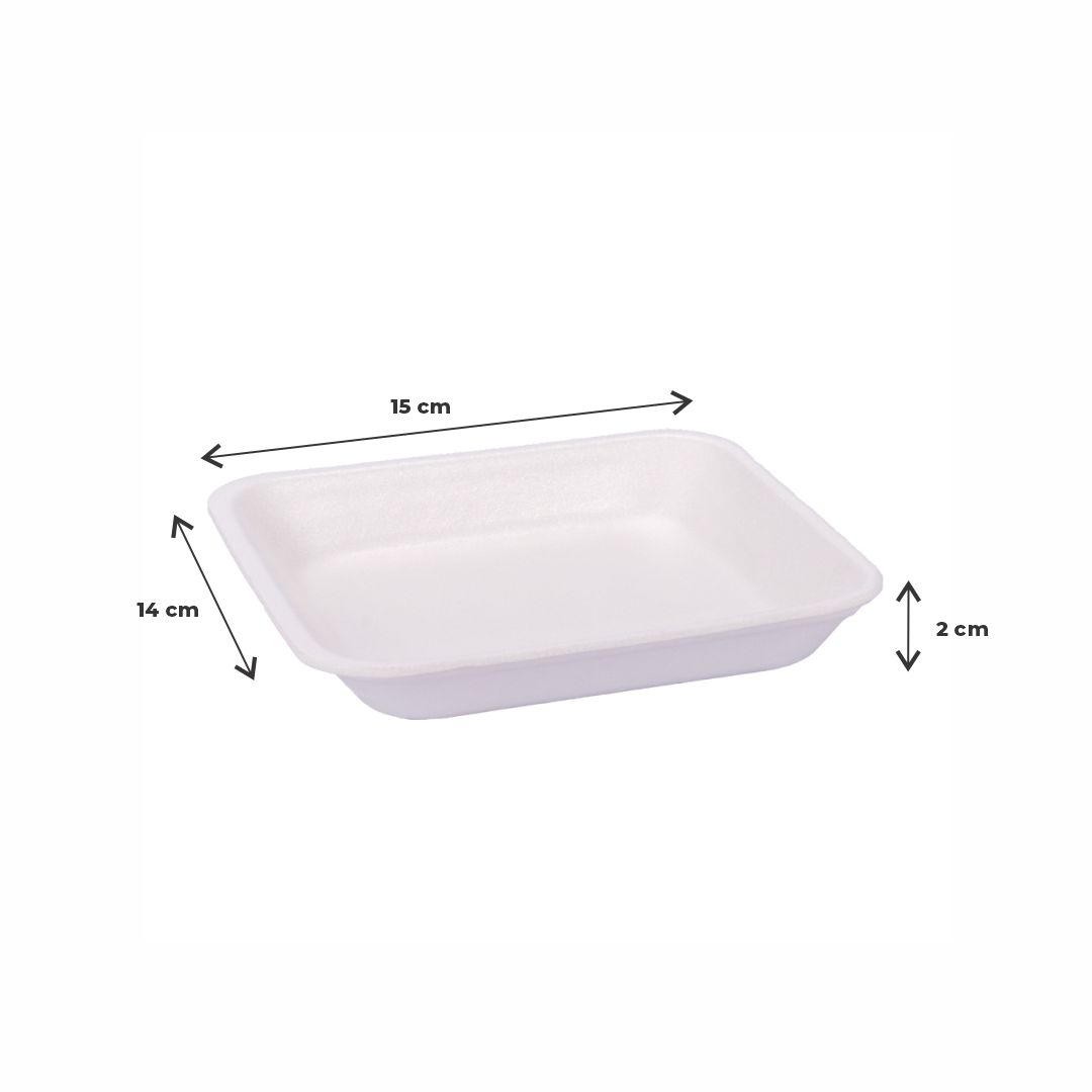 BANDEJA EXPANDIDO BLANCA CELPACK Nº617 (K17-E) (14*15*2CM) *100UNID