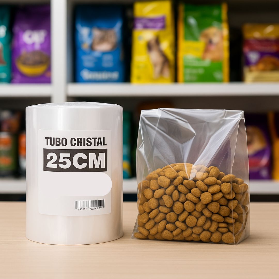 TUBO SIN CORTE FERNANDEZ PE CRISTAL (B/D - 45MIC) .25CM*100MTS *UNID