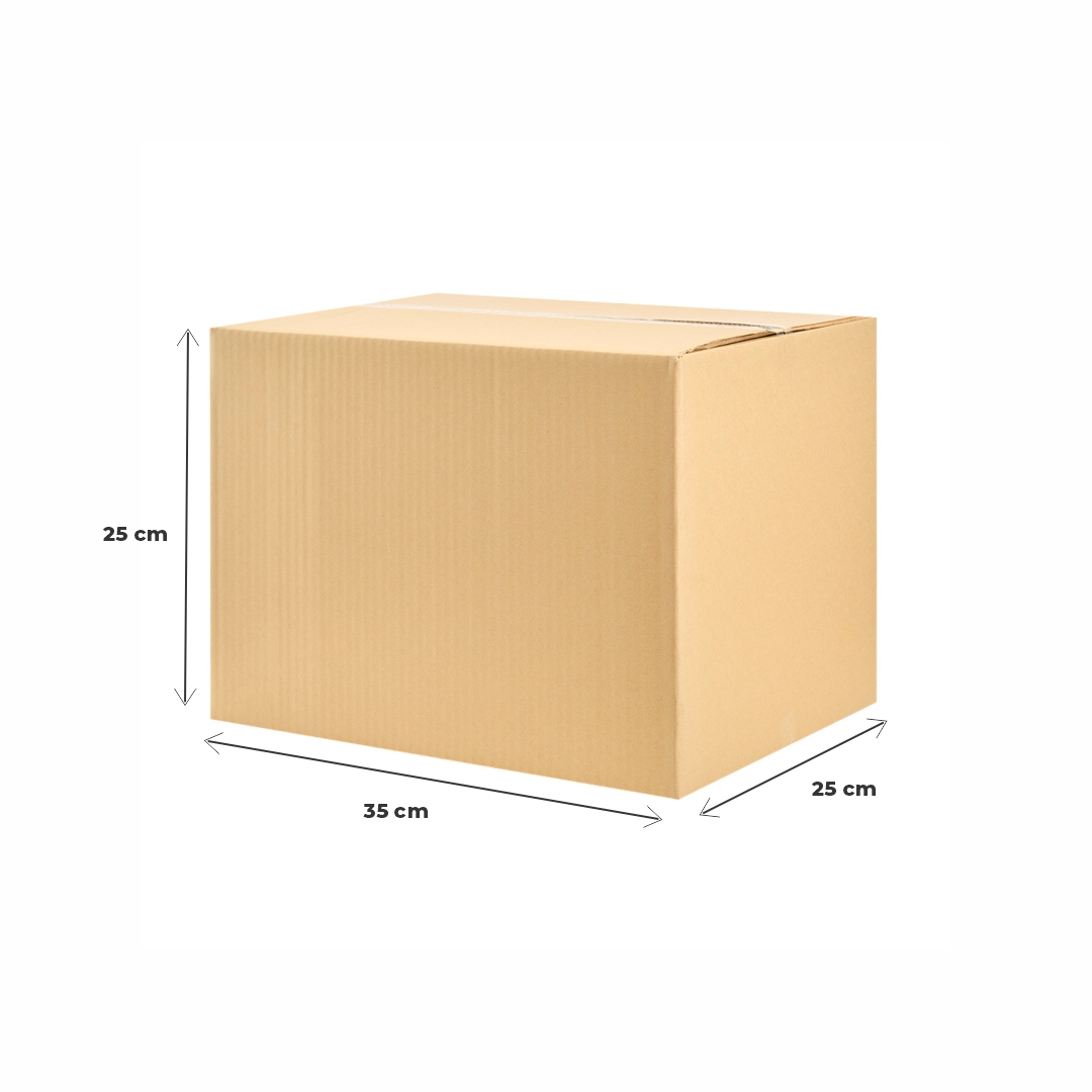 CAJA CARTON CORRUGADO 35*25*25CM (80GRS) *UNID