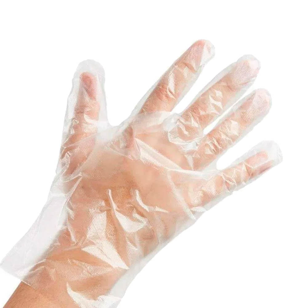 GUANTES DESCARTABLE POLIETILENO MANOPLAS (CRISTAL) *100UNID