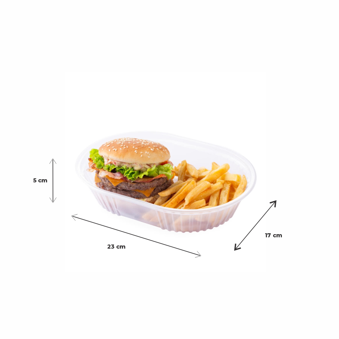 BANDEJA MICRO CELPACK Nº105 ECO OVAL (17*22*4CM) *100UNID