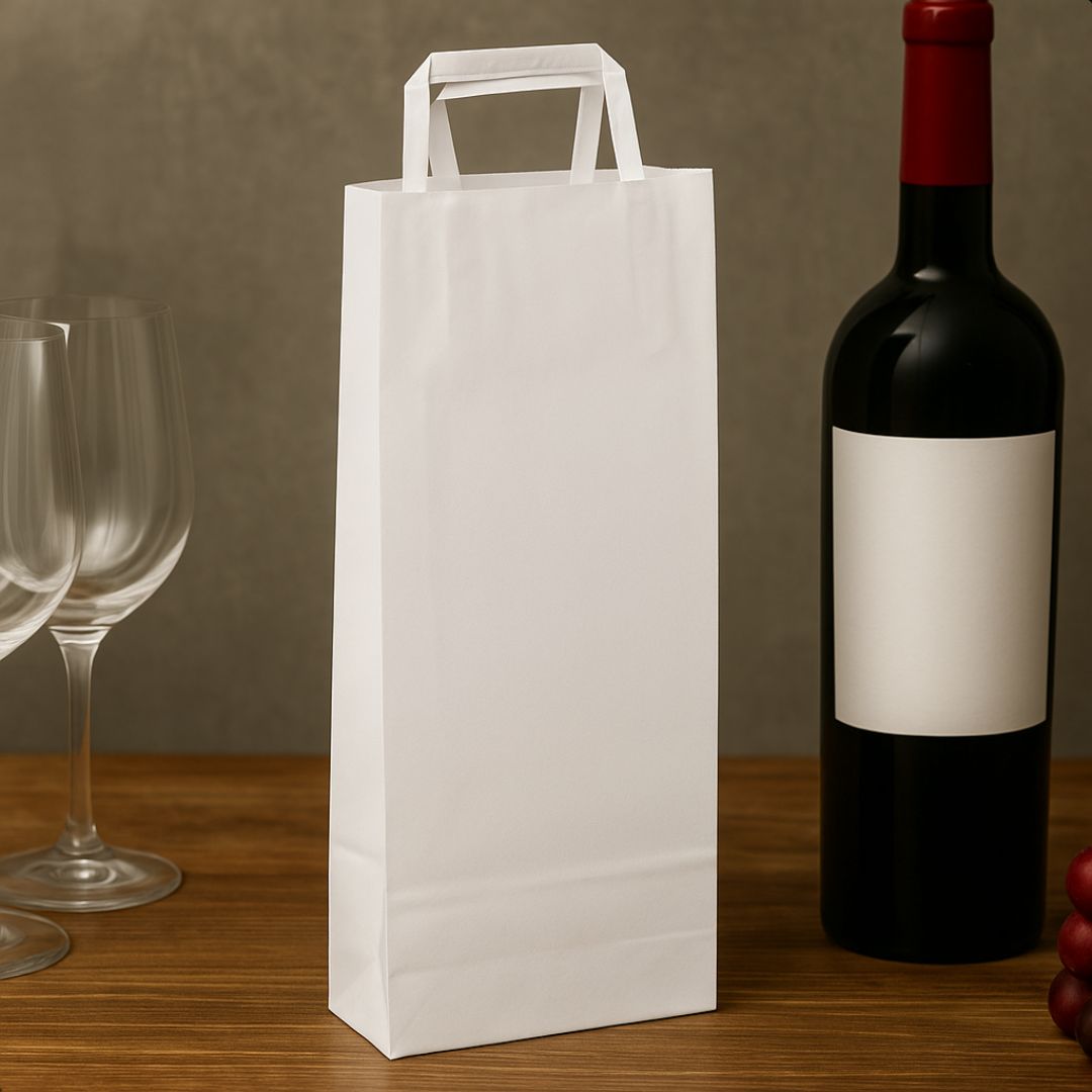 BOLSA BOUTIQUE PAPEL BLANCA 14*08*40CM *UNID