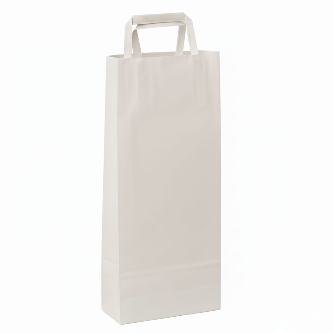 BOLSA BOUTIQUE PAPEL BLANCA 14*08*40CM *UNID