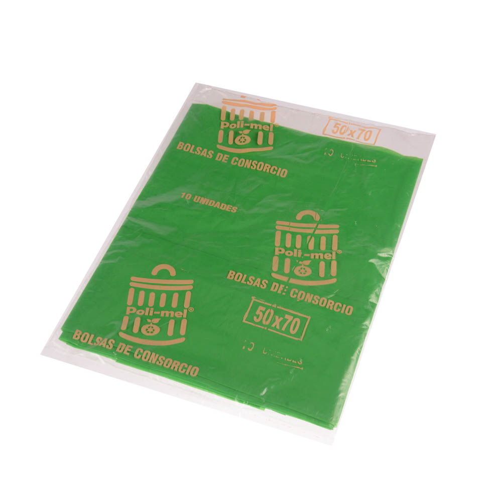 BOLSAS RESIDUO VERDE MELLI (PAQ*10U) 50*70 (20MIC) *UNID