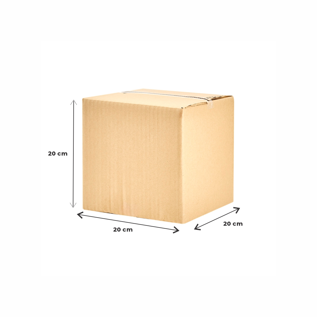 CAJA CARTON CORRUGADO 20*20*20CM (80GRS) *UNID