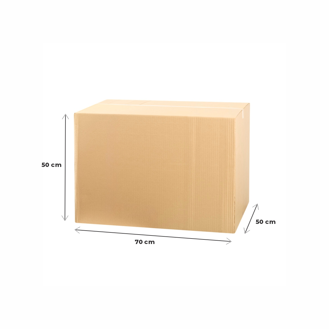 CAJA CARTON CORRUGADO 70*50*50CM (80GRS) *UNID