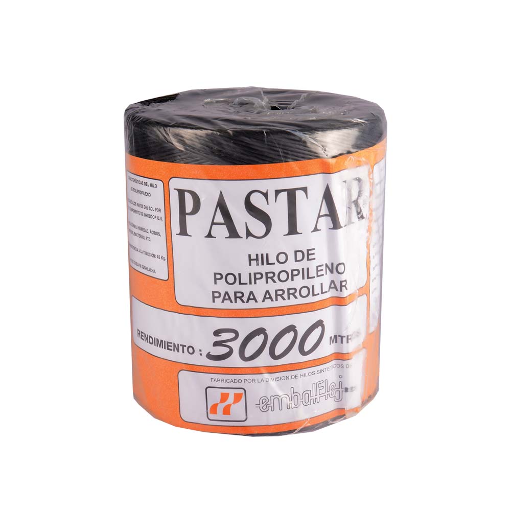 HILO ARROLLAR PLASTICO NEGRO PASTAR (3000MTS) *BOBINA