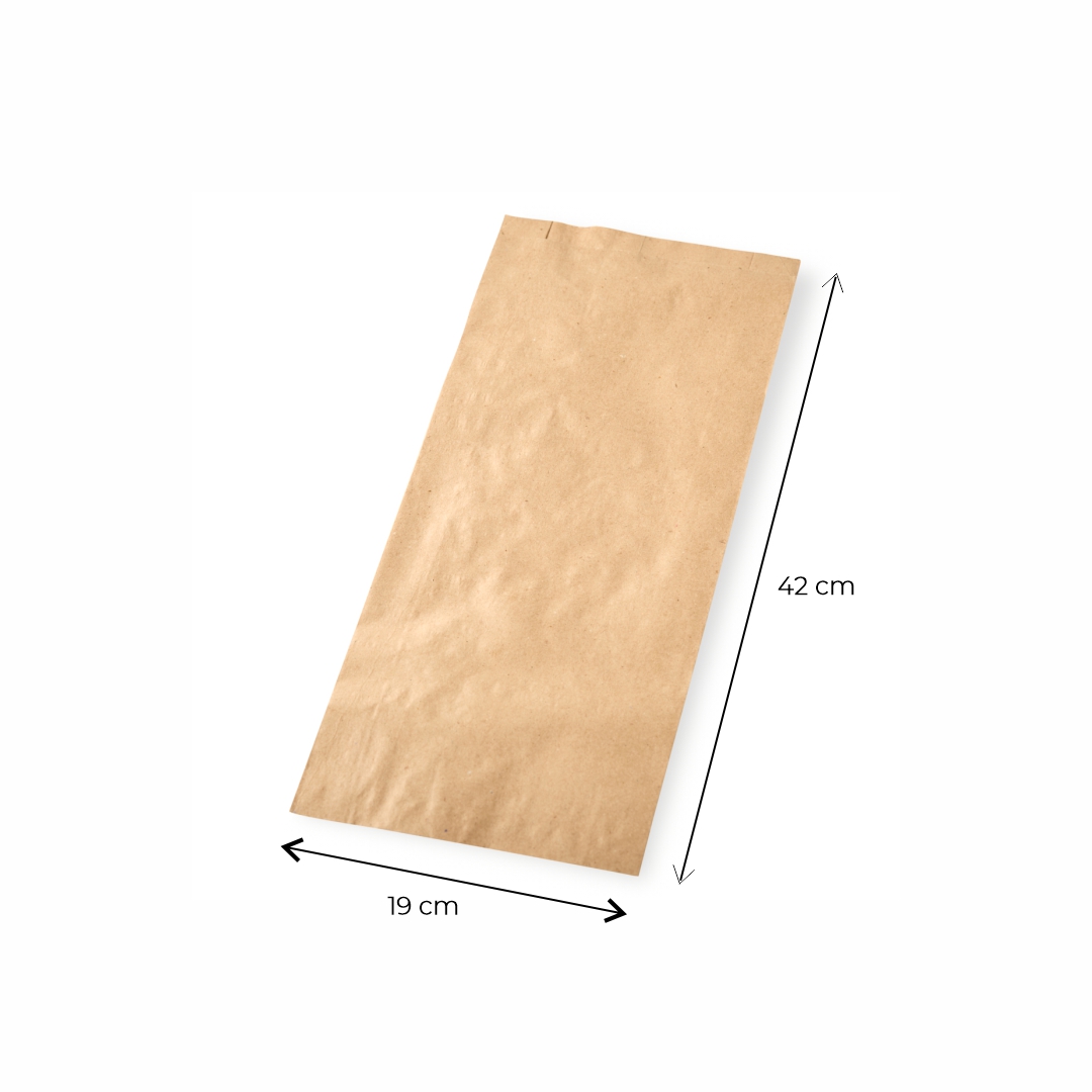 BOLSAS FACTURA PAPEL KRAFT N°8 (19*42CM) *100UNID