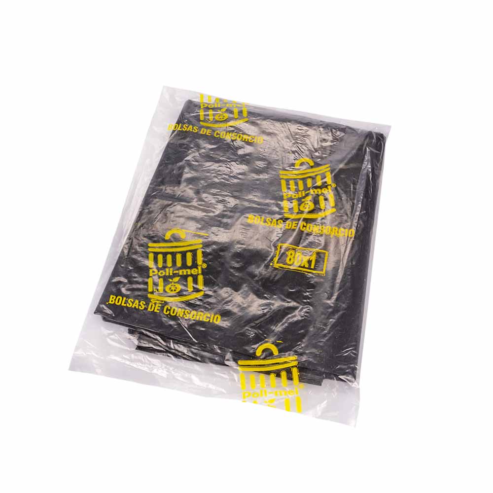BOLSAS RESIDUO NEGRA MELLI (PAQ*10U) 80*100 (35MIC) *UNID