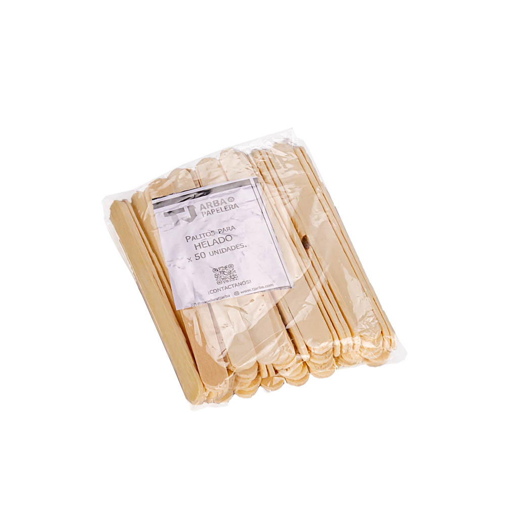 PALITOS HELADO (MARQUETERIA) ECO NATURAL BOLSA (11CM) *50UNID