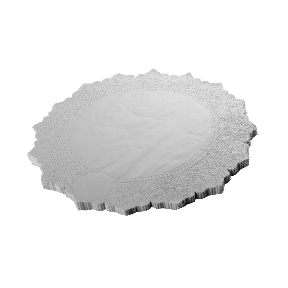 BLONDAS PAPEL BLANCA REDONDA 50CM *100UNID