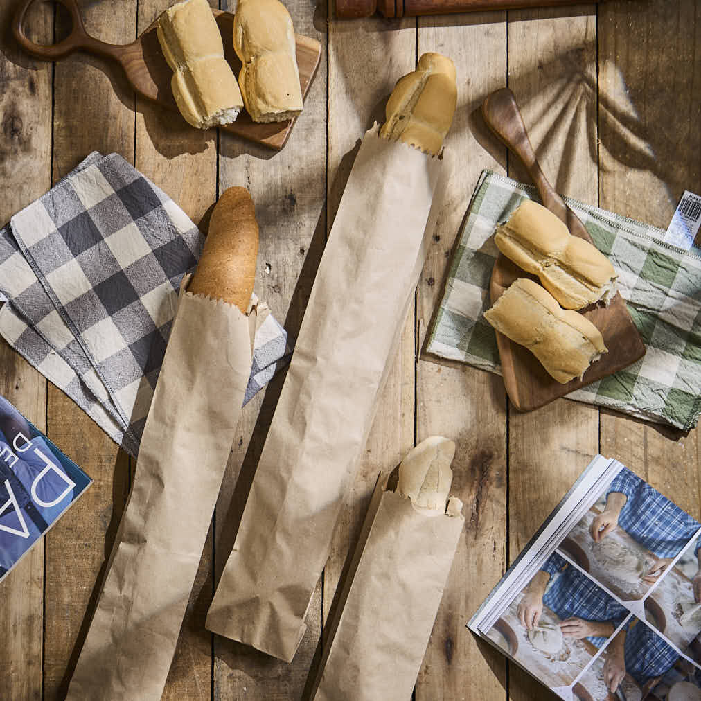 BOLSAS FACTURA PAPEL KRAFT BAGUETTE (9*56CM) *100UNID