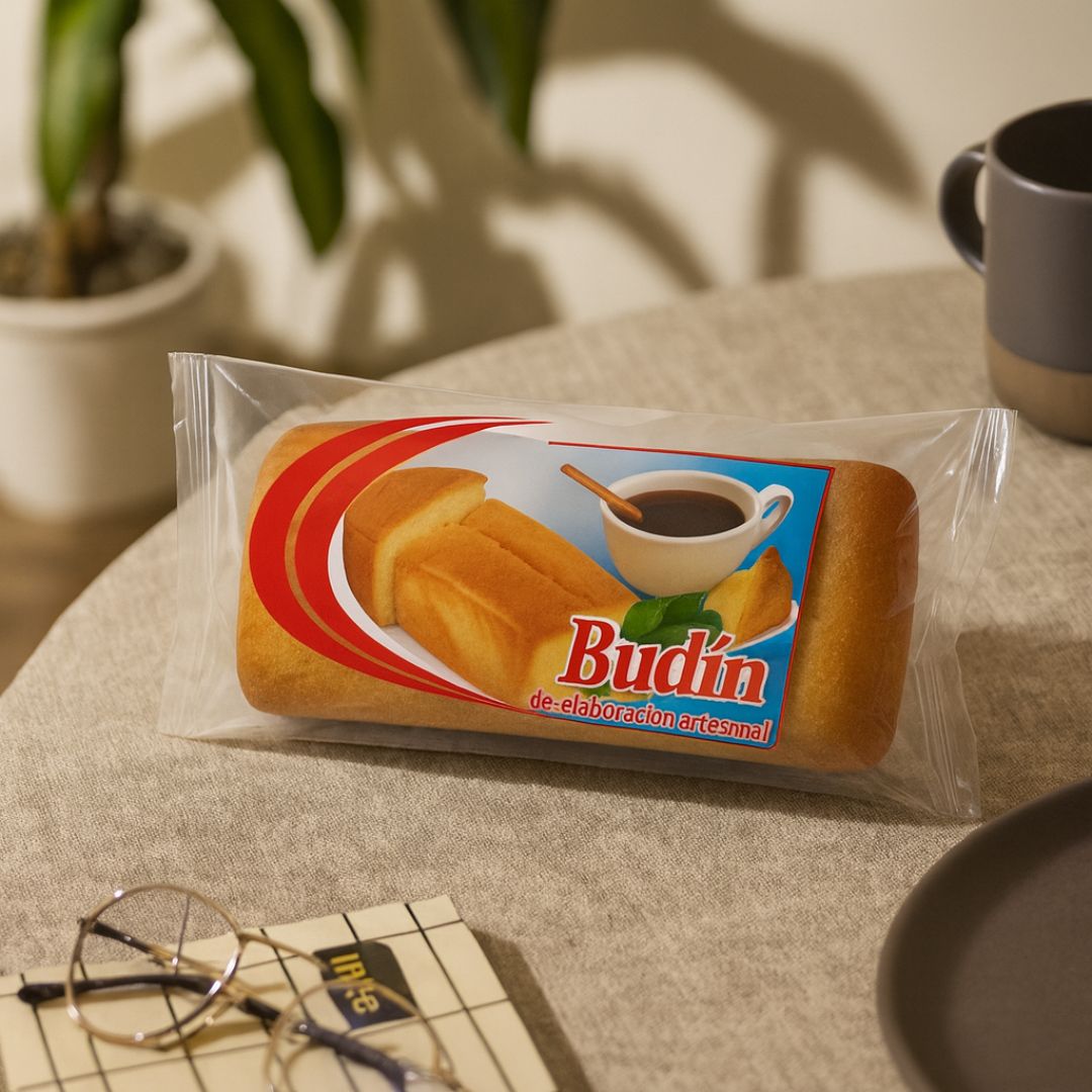 BOLSAS POLIPROPILENO.IMPRESO BUDIN 15*35CM *100UNID