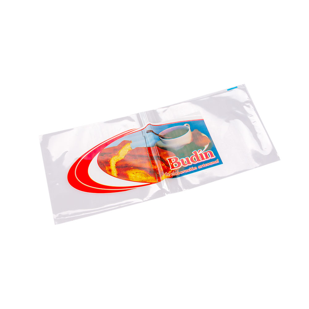 BOLSAS POLIPROPILENO.IMPRESO BUDIN 15*35CM *100UNID