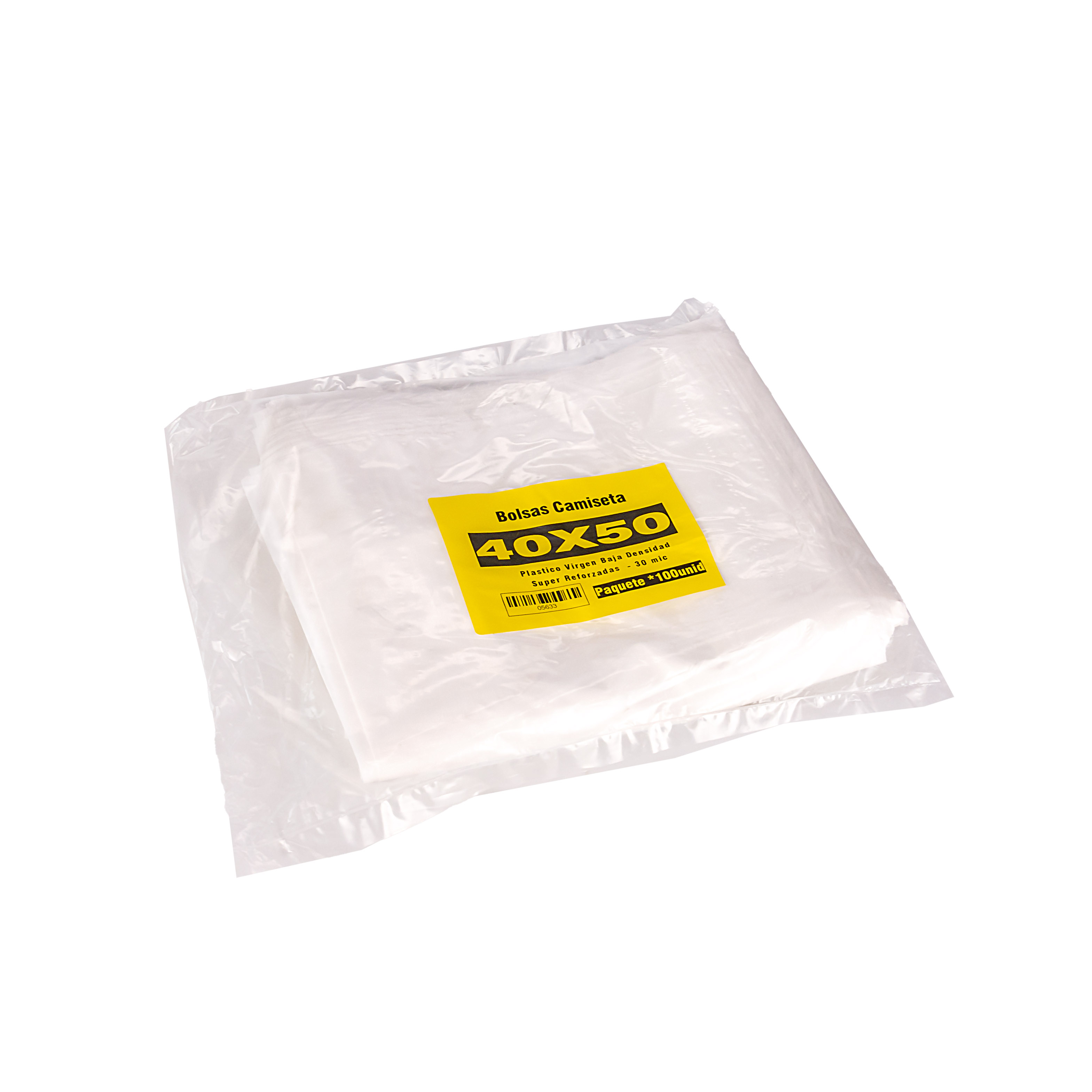 BOLSAS CAMISETA BLANCAS FERNANDEZ SUPER REFORZADA (BD - 30MIC) 40X50 *100UNID