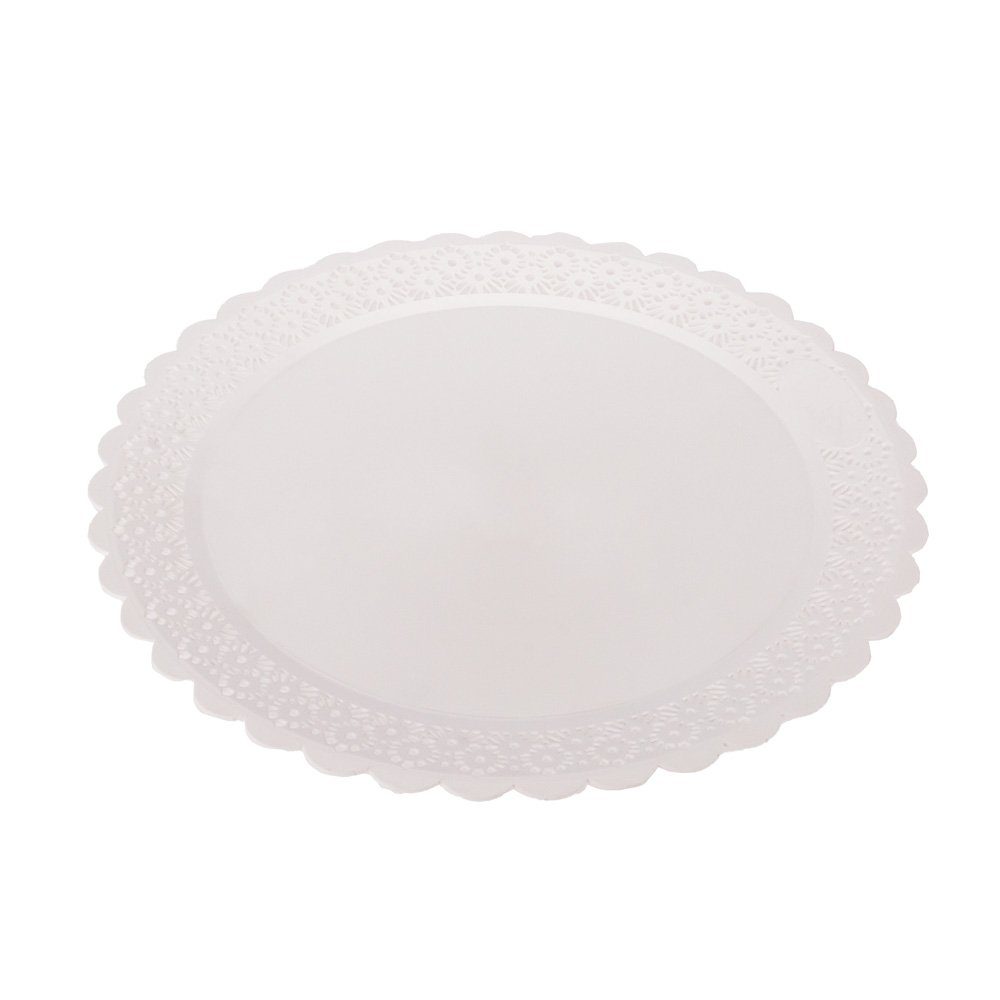 BANDEJA BLONDA PLASTICA REDONDA .33CM *UNID