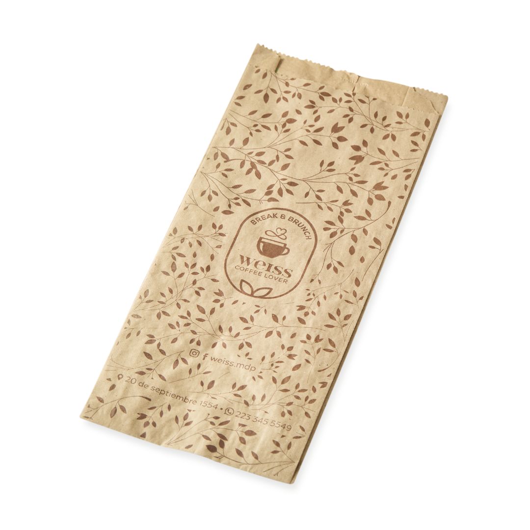 mEP BOLSA PAPEL FACTURAS KRAFT PERSONALIZADA N°6L (15*33CM) X UNIDAD