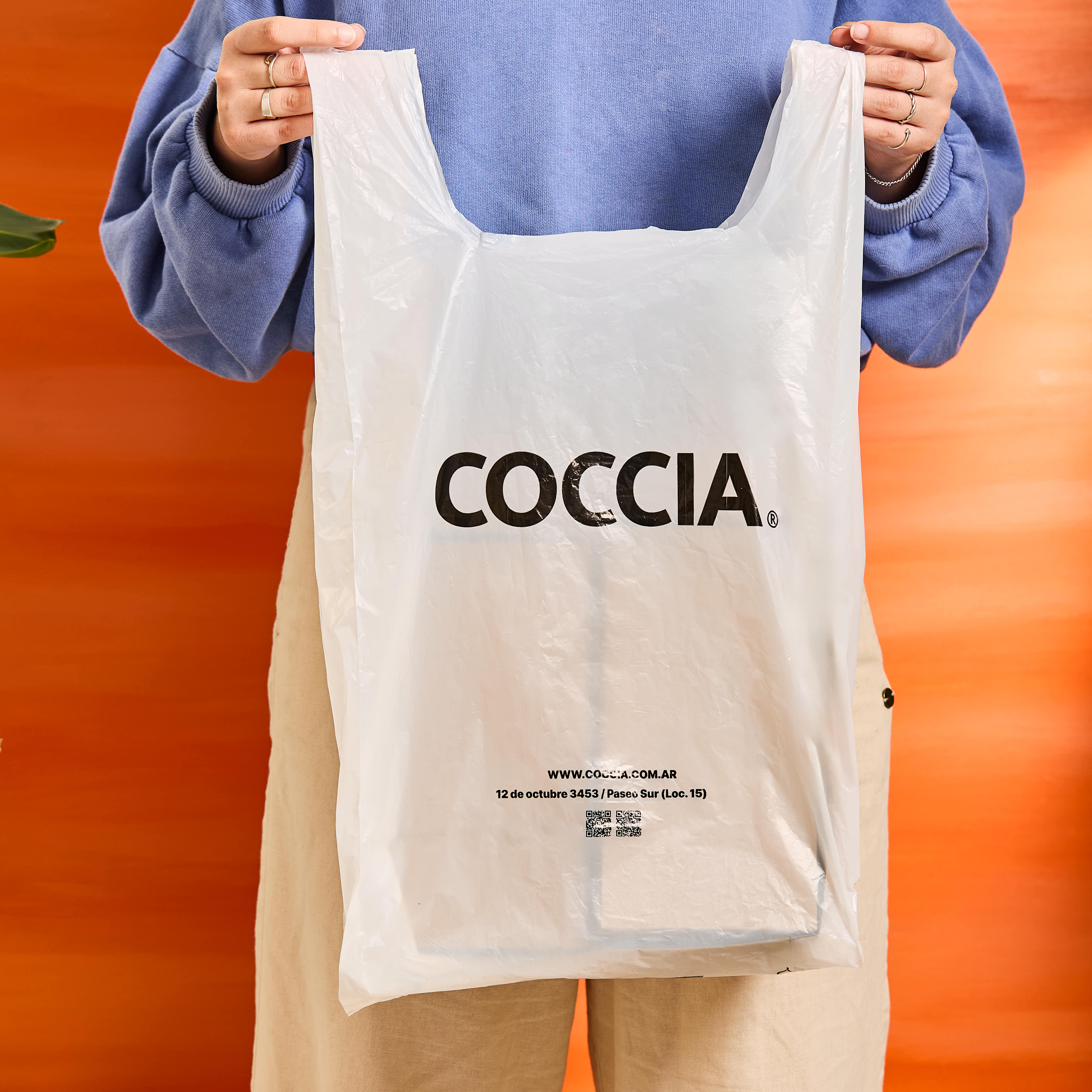 mEP BOLSA CAMISETA A/D PERSONALIZADA 1 O 2 COLORES 15MIC  (50*60CM) X UNIDAD