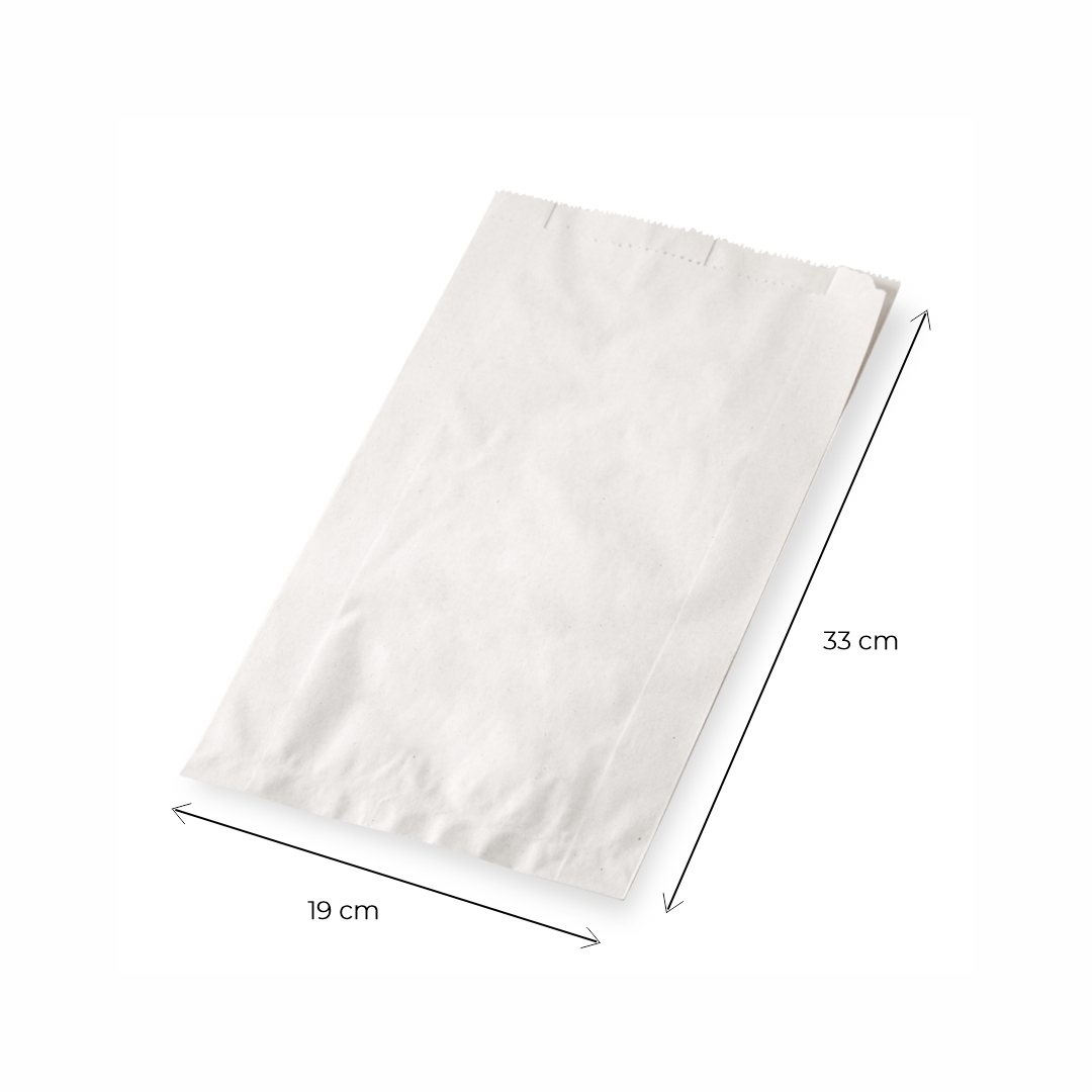 mEP BOLSA PAPEL FACTURAS EXTRA BLANCA PERSONALIZADA Nº7 (19*33CM) X UNIDAD