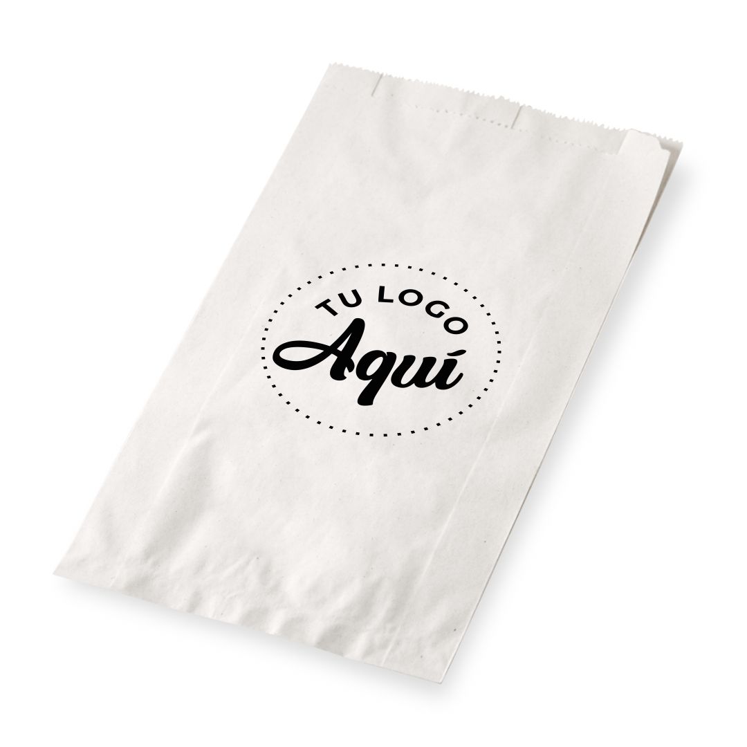 mEP BOLSA PAPEL FACTURAS EXTRA BLANCA PERSONALIZADA Nº7 (19*33CM) X UNIDAD