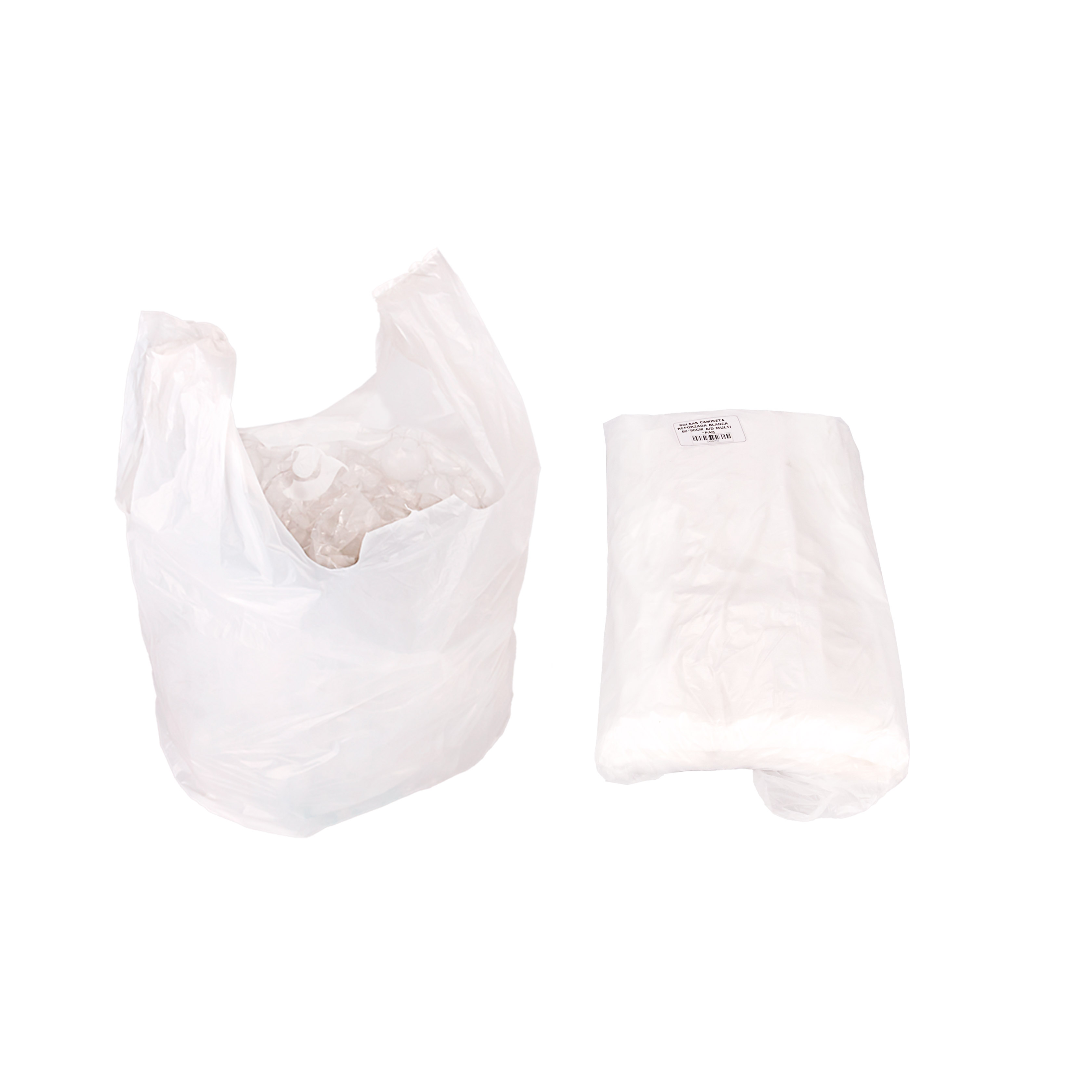 BOLSAS CAMISETA REFORZADA BLANCA 60*90CM A/D MULTI *PAQ