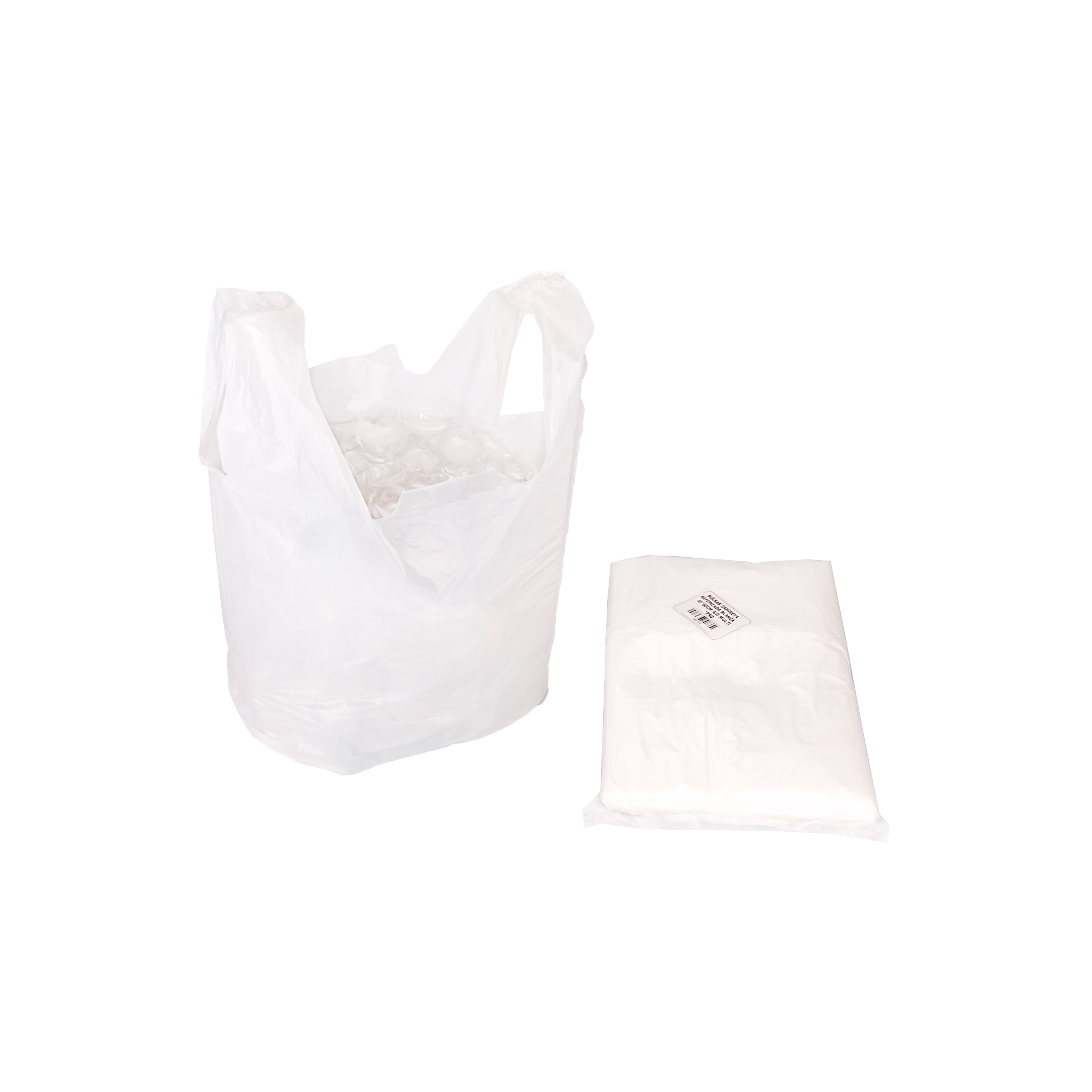 BOLSAS CAMISETA REFORZADA BLANCA 45*60CM A/D MULTI *PAQ