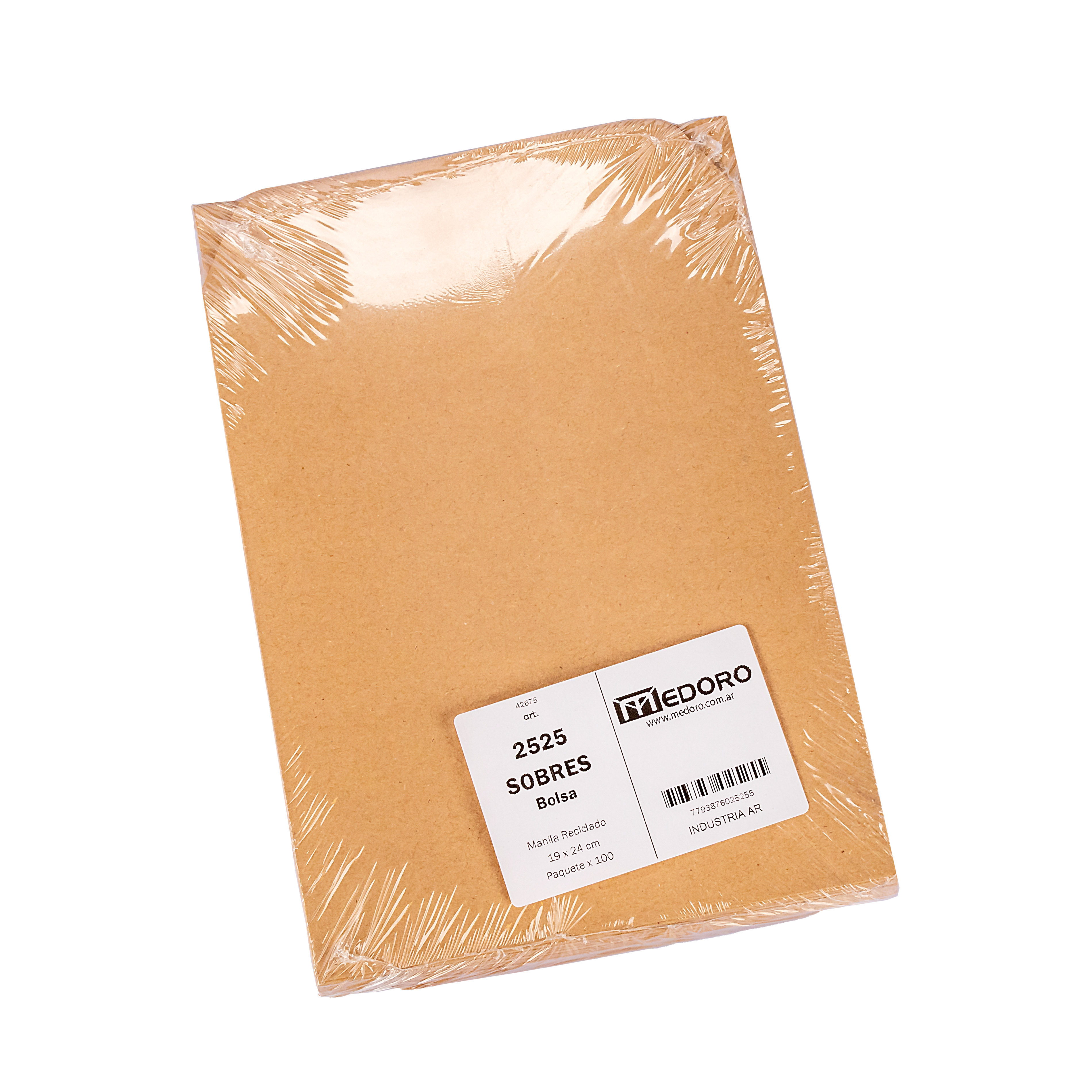 SOBRE MANILA.19*24CM (100 UNID) BOLSA MEDORO (2525) *PAQUETE