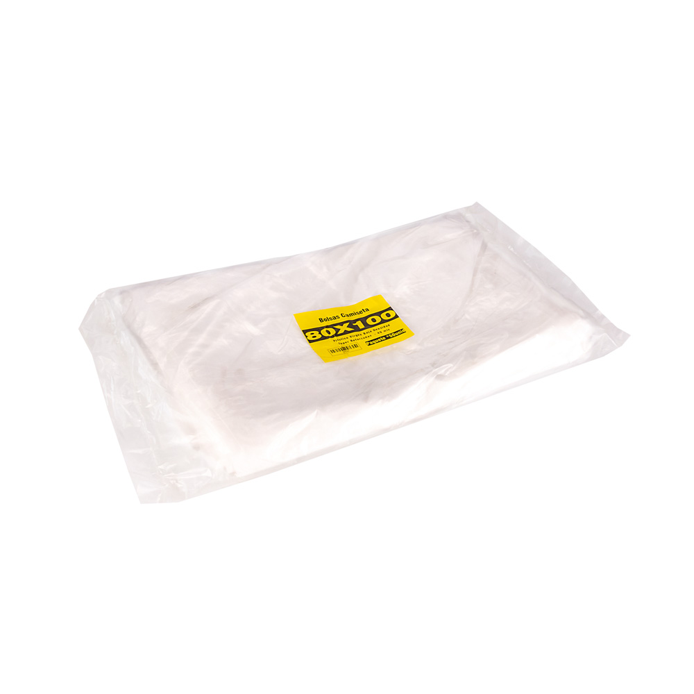 BOLSAS CAMISETA BLANCAS FERNANDEZ SUPER REFORZADA (BD - 40MIC) 80X100 *50UNID