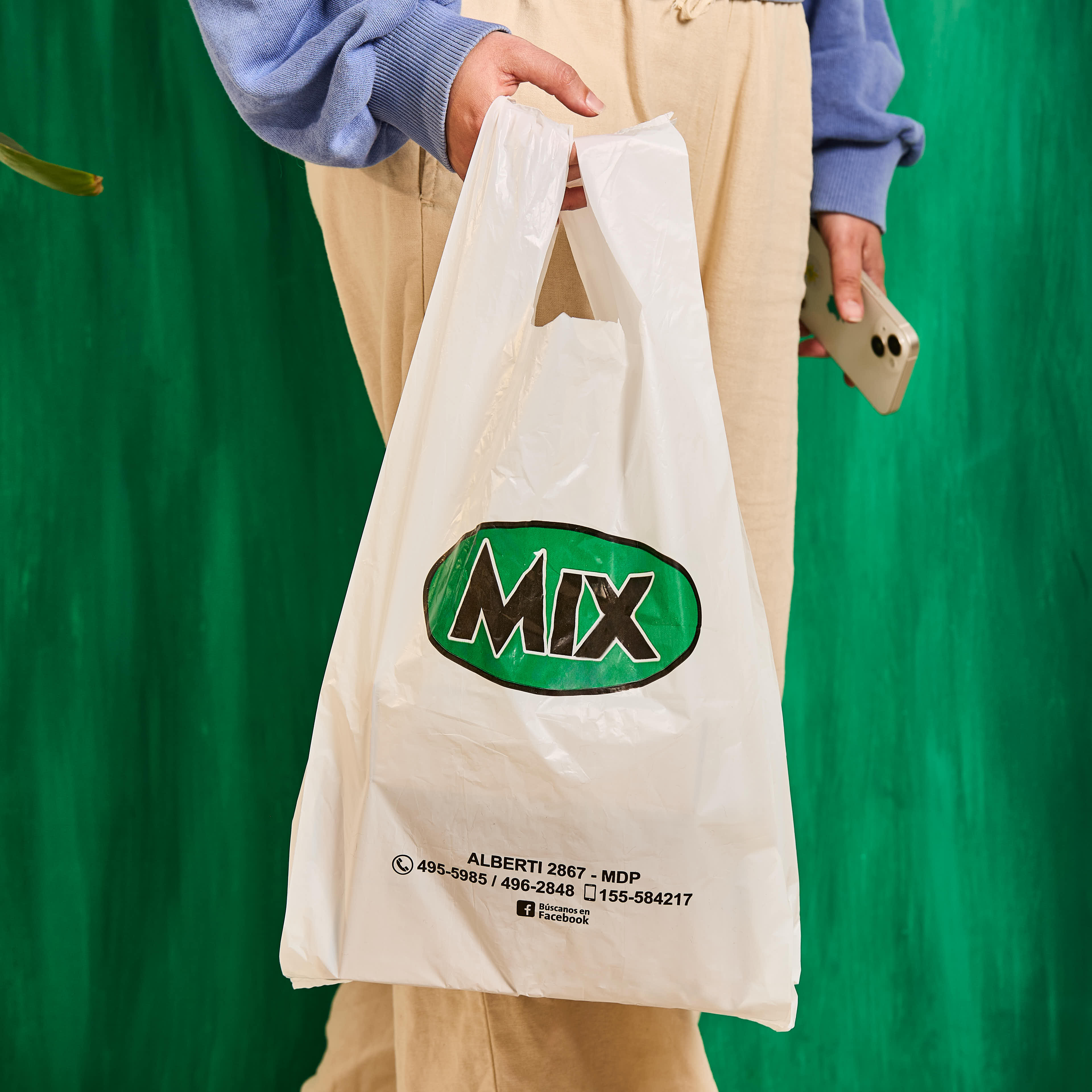 mEP BOLSA CAMISETA A/D PERSONALIZADA 1 O 2 COLORES 15MIC  (50*70CM) X UNIDAD