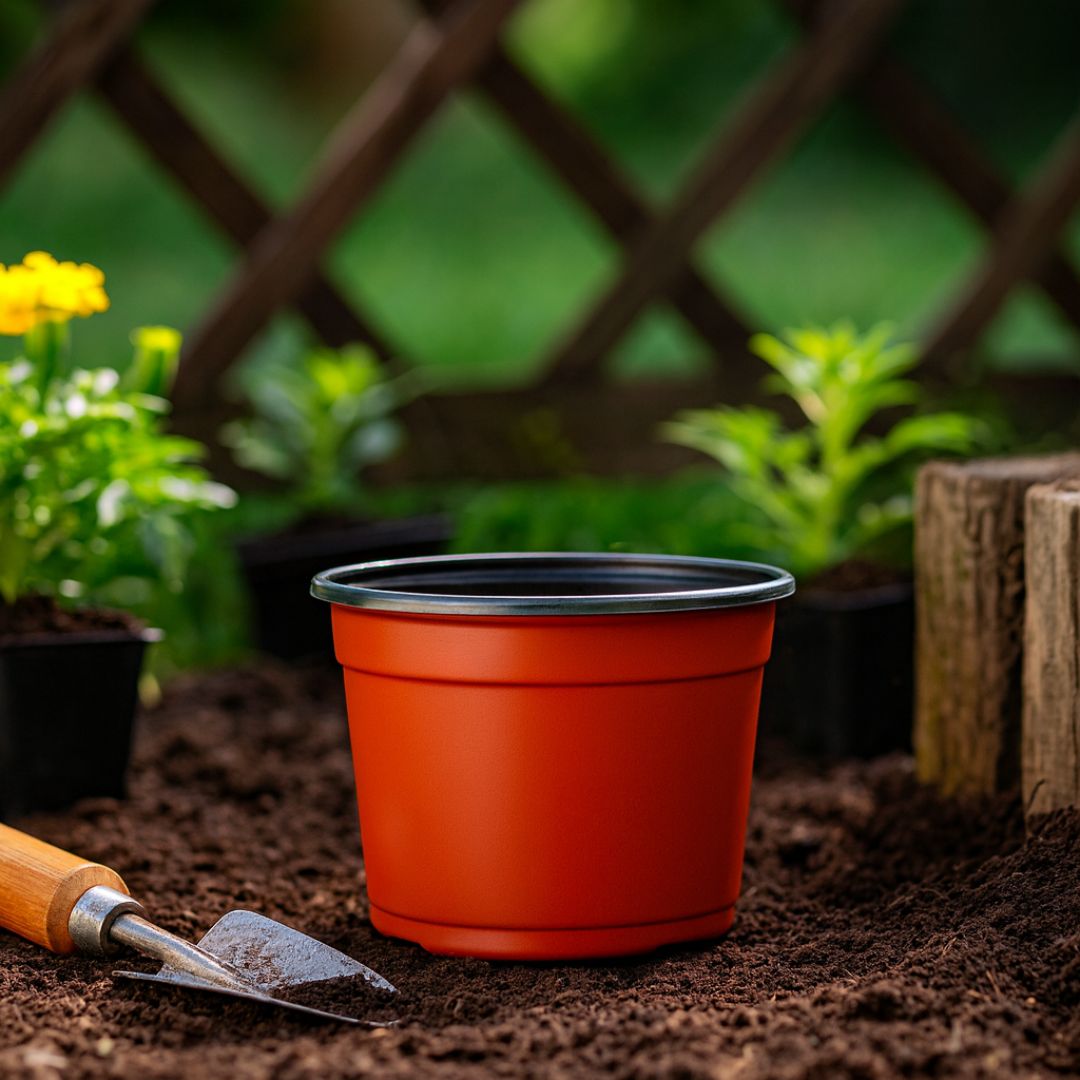 MACETA CARLUCCIO REDONDA BICOLOR UV 12.5 N/T (830CC) *UNID