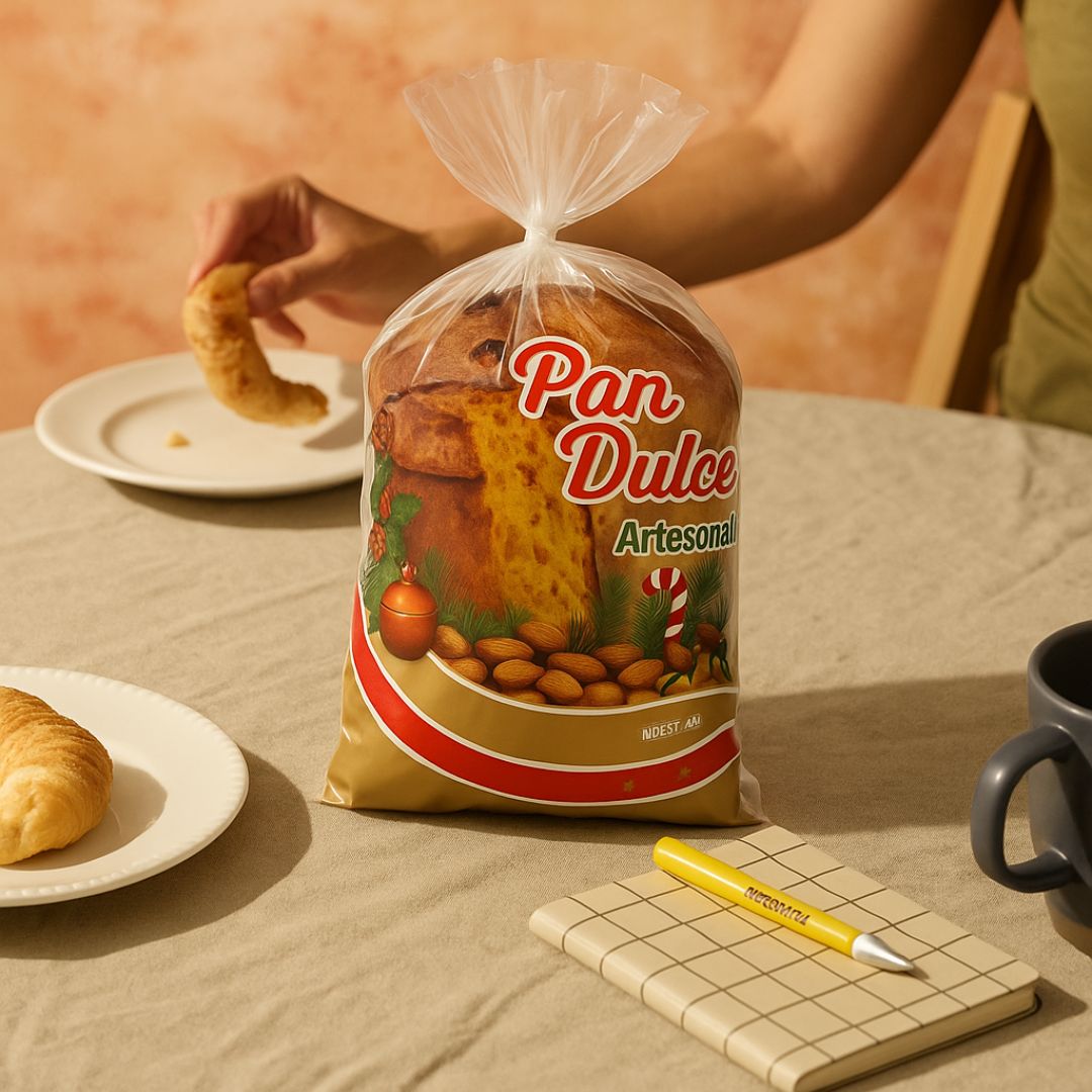 BOLSAS POLIPROPILENO.IMPRESO PAN DULCE 30*40CM *100UNID