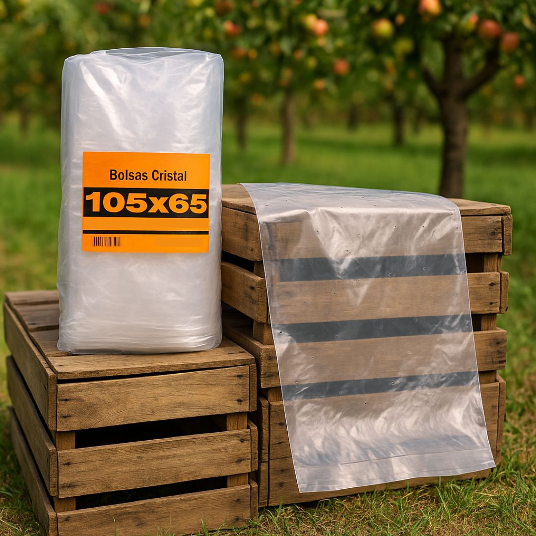 BOLSAS PLASTICAS FERNANDEZ PE CRISTAL (B/D - 25MIC - C/FUELLE) 105X65CM PERFORADAS *100UNID