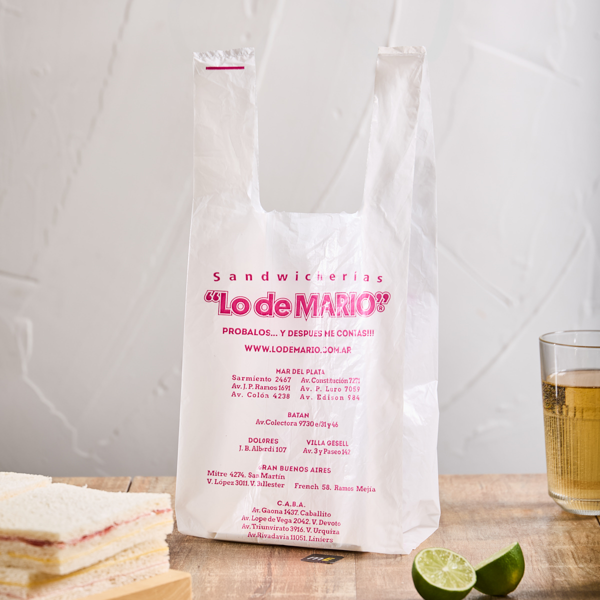 mEP BOLSA CAMISETA A/D PERSONALIZADA 1 O 2 COLORES 13MIC  (30*40CM) X UNIDAD