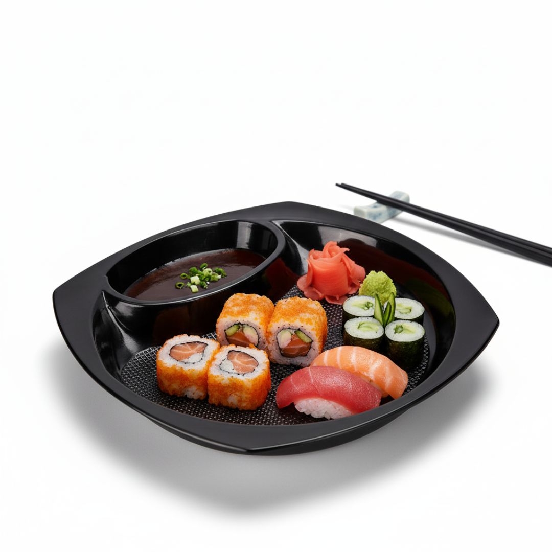 PLATO CON SALSERA GRANDE (23*2CM) (S1N) *50 UNID.