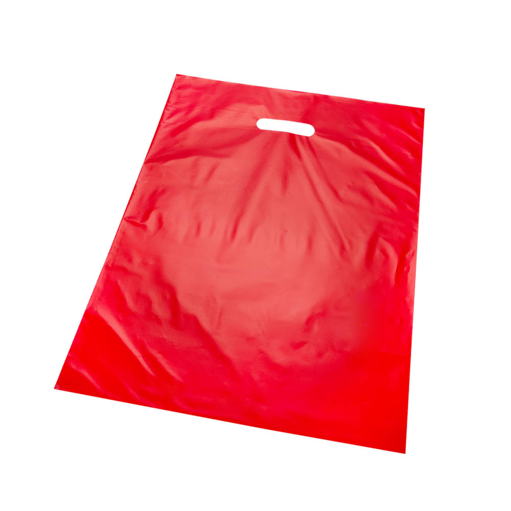 BOLSAS RIÑON LISAS TERLIZZI 35*45CM ROJO REFORZADAS (60MIC) PAQ.*50UNID