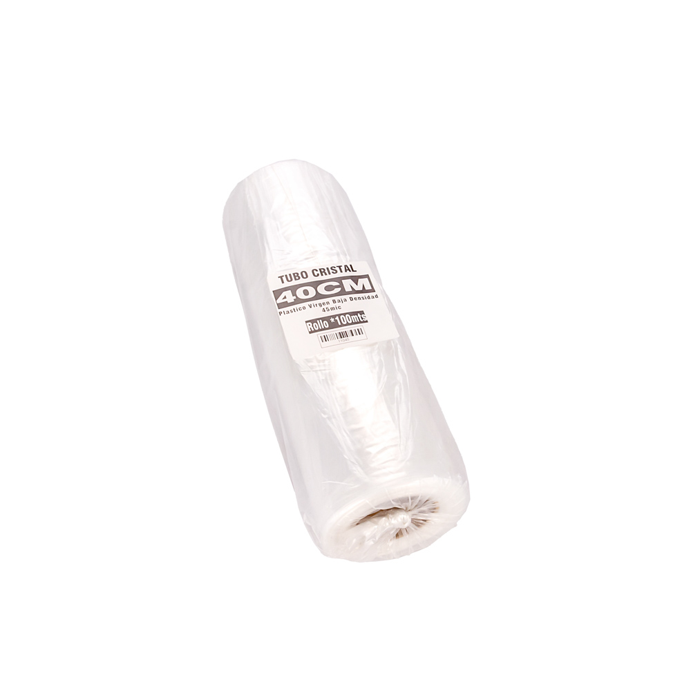 TUBO SIN CORTE FERNANDEZ PE CRISTAL (B/D - 45MIC) .40CM*100MTS *UNID