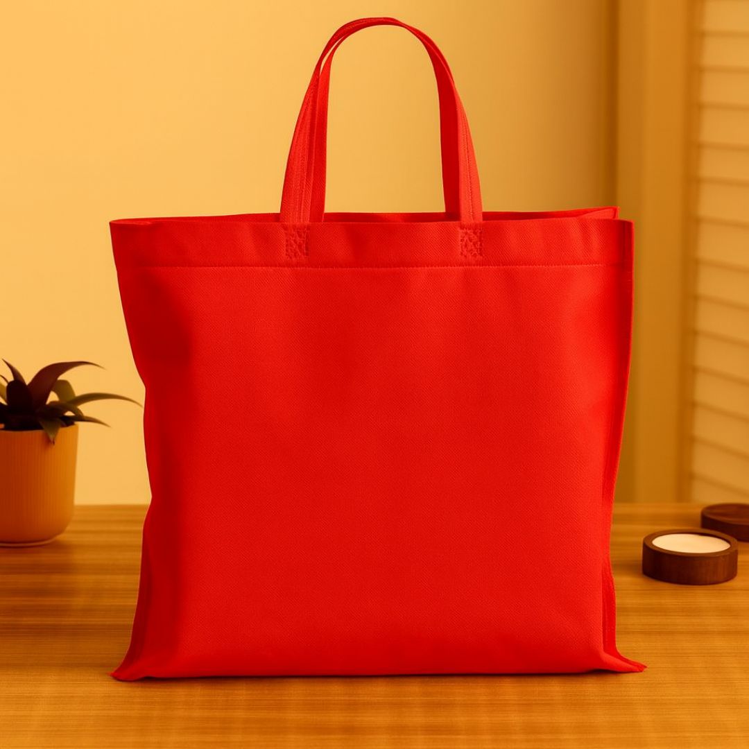 BOLSA FRISELINA LISA CON ASA 45*40CM ROJO *UNID