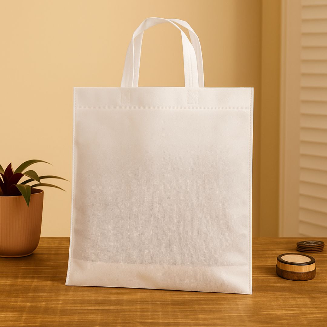 BOLSA FRISELINA LISA CON ASA 45*40CM BLANCO *UNID