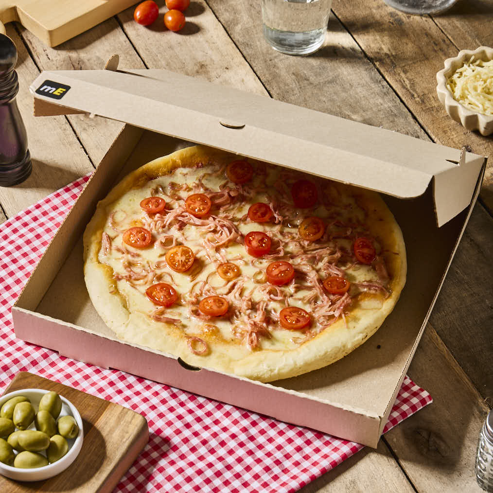 CAJA PIZZA MICRO MARRON/MARRON GRANDE (32.5*32.5*3.7CM) *100UNID