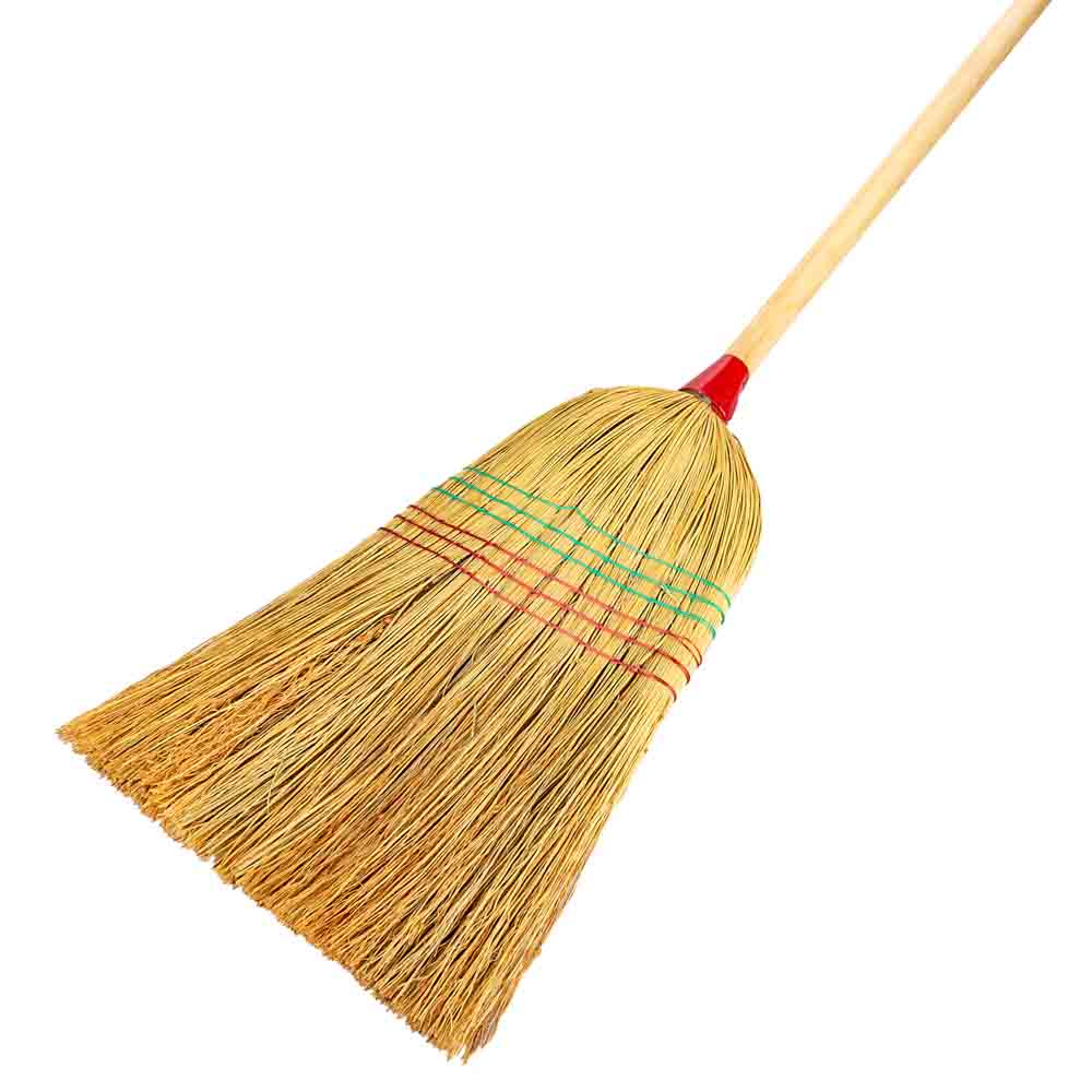 ESCOBA PAJA 6 HILOS CHAPA ROJA OLIVETTO *UNID