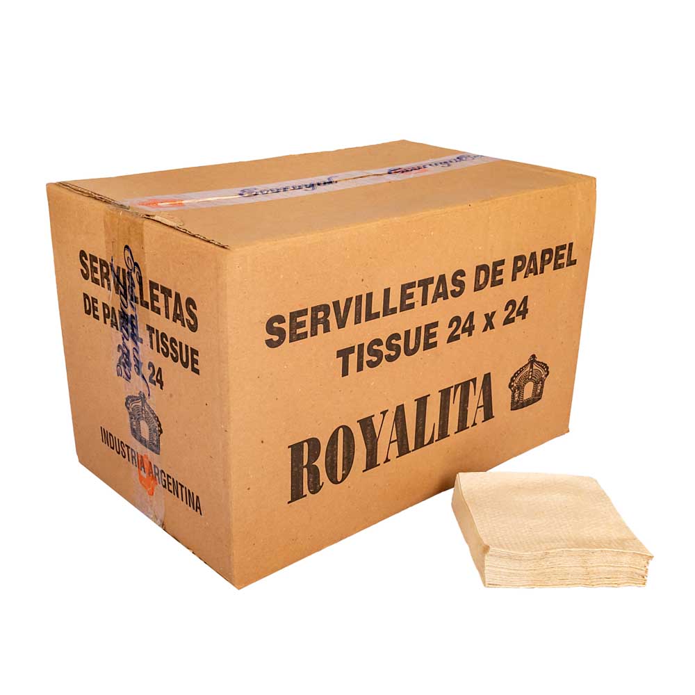 SERVILLETA GASTRONOMICA BEIGE (24*24CM) ROYALITA (TISSUE) *CAJA *1.50KG