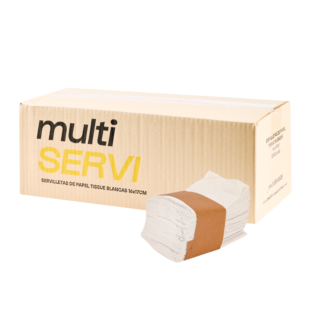 SERVILLETA GASTRONOMICA BLANCA (16*17CM) multi SERVI (TISSUE) CAJA *2000UNID