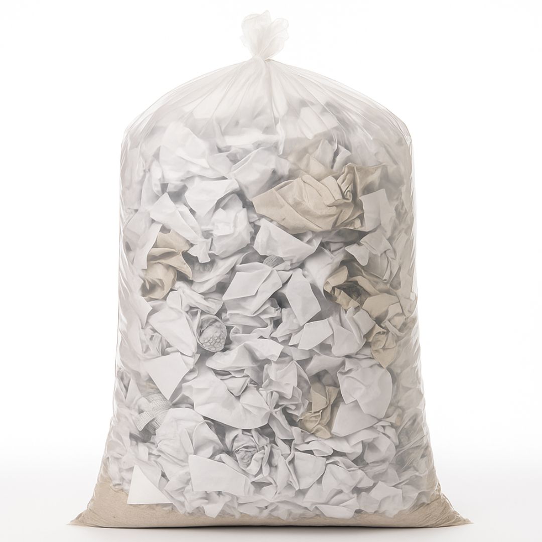 BOLSAS PLASTICAS FERNANDEZ PE CRISTAL (B/D - 40MIC - C/FUELLE) 100X110CM *25UNID