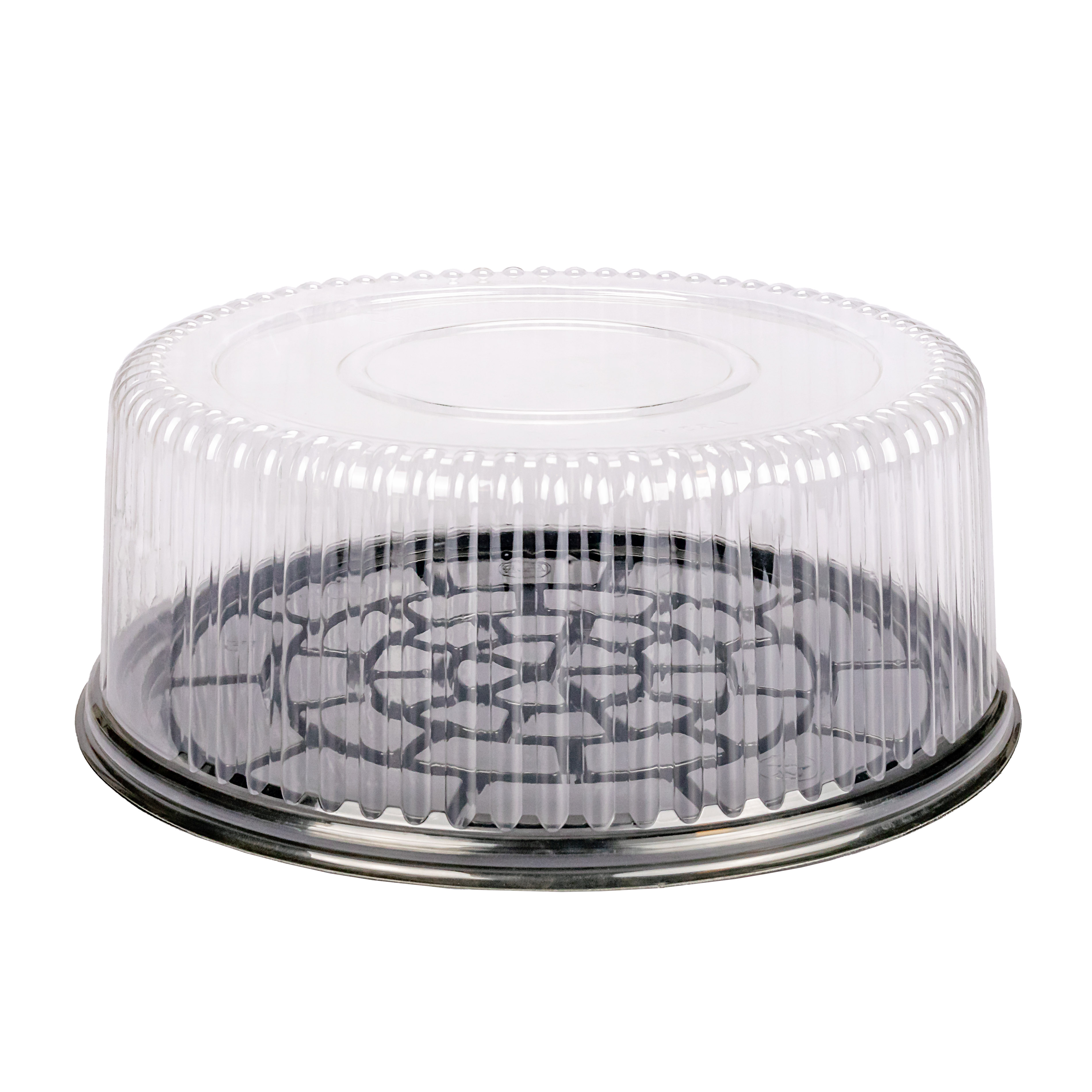 TORTERA REDONDA BOULEVARES PET ALTA (31.5*12.5CM) (T32APET) *10UNID