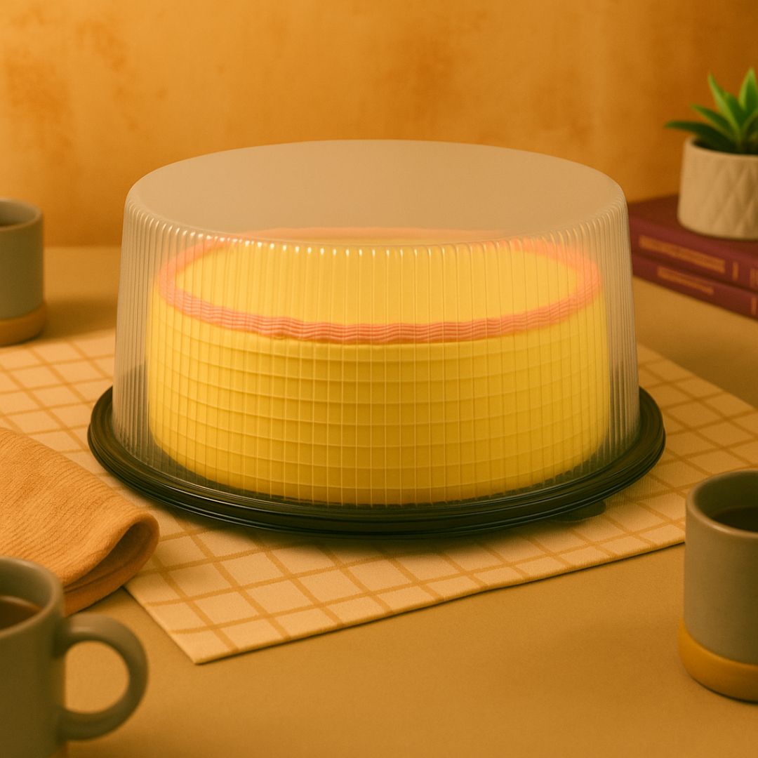 TORTERA REDONDA BOULEVARES PET ALTA (28*12.5CM) (T28APET) *10UNID