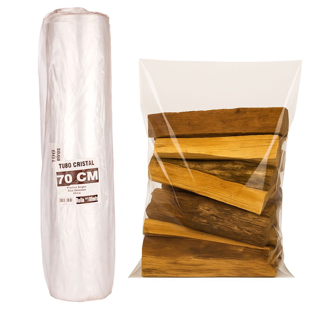 TUBO SIN CORTE FERNANDEZ PE CRISTAL (B/D - 45MIC) .70CM*100MTS *UNID