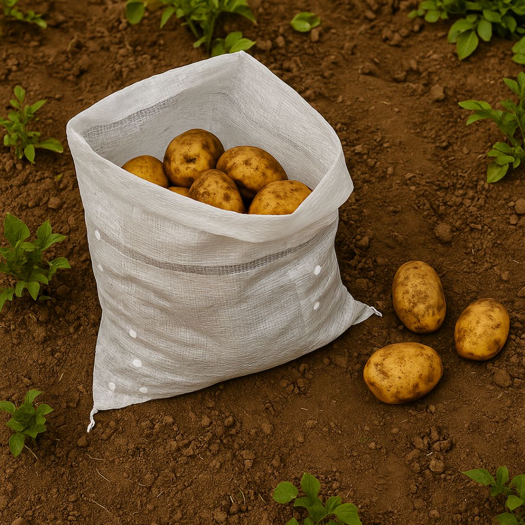 BOLSA AGRO RAFIA.PARA PAPA CRISTAL LISA VENTILADA 40*70CM (BOCA REFORZADA) *UNID