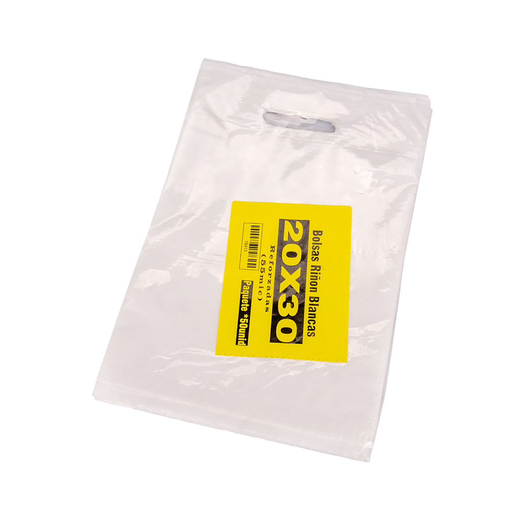 BOLSAS RIÑON BLANCAS FERNANDEZ (70MIC - MD) 20X30CM PAQ.*50UNID